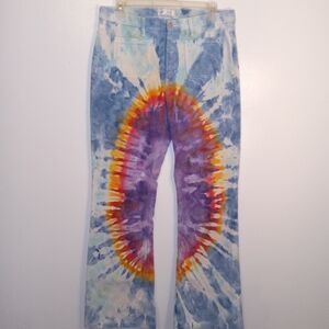 GAP Corduroy Multicolor Tie-Dye Flare Jeans